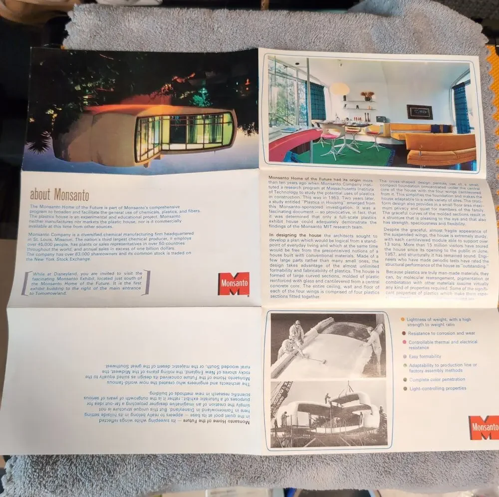 Vintage 1957 Disneyland Monsanto House of the Future Tomorrowland Brochure Promo